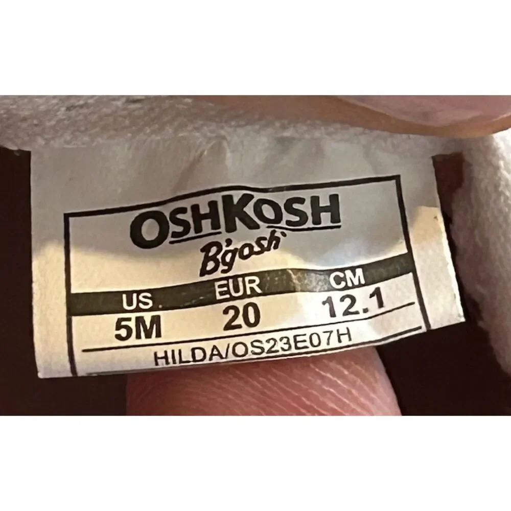 Osh Kosh BGosh White Eyelet Toddler Size 5M Sneakers Shoes White Bow